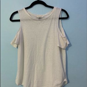 no comment, M, white “cold shoulder” top